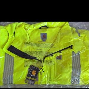 Carhartt High Visibility Waterproof Jacket ANSI Class 3 Type R Neon XL NWT